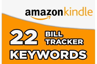 Bill tracker kdp keywords