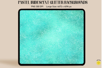 Pastel Cyan Iridescent Backgrounds