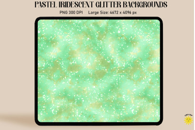 Pastel Green Iridescent Backgrounds