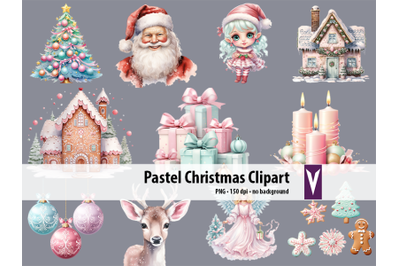 Pastel Christmas Clipart - PNG