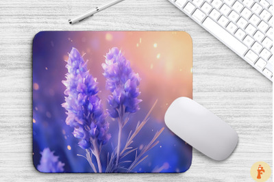 Gentle Lavender Flowers Art Mouse Pad