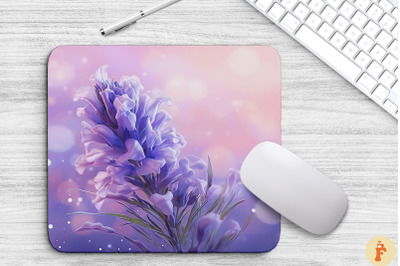 Gentle Lavender Flowers Art Mouse Pad