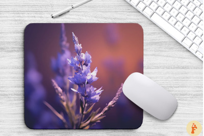 Gentle Lavender Flowers Art Mouse Pad