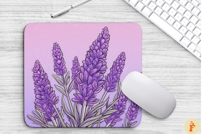 Doodle Of Lavender On Lilac Backgrounds