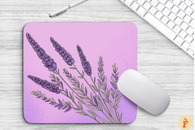 Doodle Of Lavender On Lilac Backgrounds