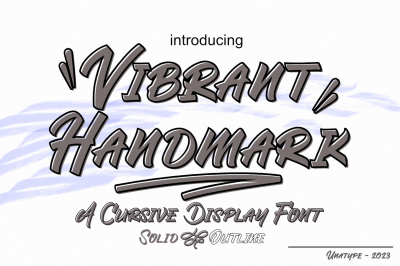 Vibrant Handmark - A Cursive Display Font
