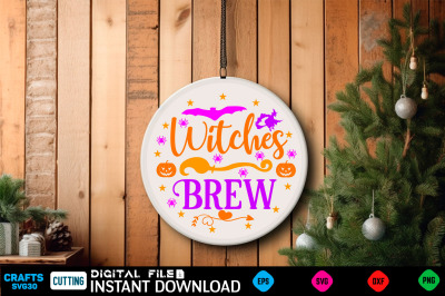 Witches Brew Round Sign Svg Design