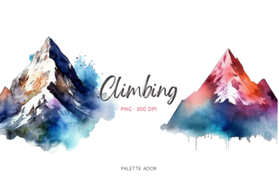 Watercolor Climbing
