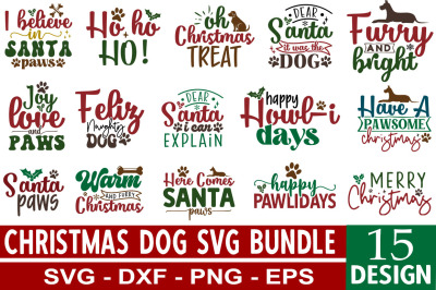 Christmas Dog SVG Design Bundle