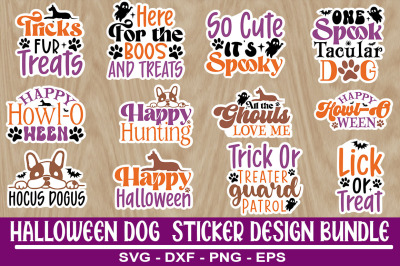 Halloween Dog Sticker Design