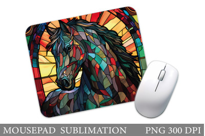 Stained Glass Horse Mouse Pad. Horse Mouse Pad Design