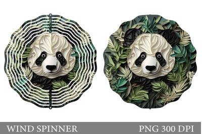 Panda Spinner Sublimation. Paper Panda Wind Spinner Design