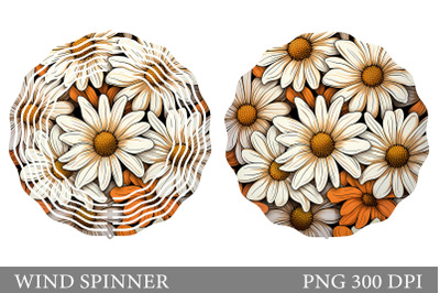 Flowers Wind Spinner Design. Daisy Wind Spinner Sublimation