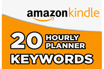 Hourly planner kdp keywords