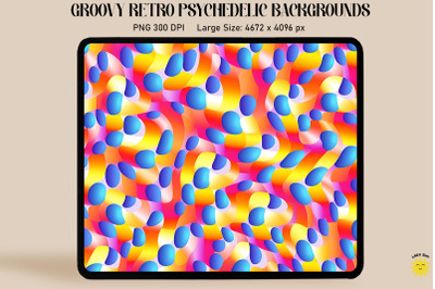 Groovy Retro psychedelic Backgrounds