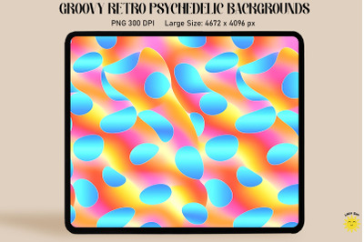 Groovy Retro psychedelic Backgrounds