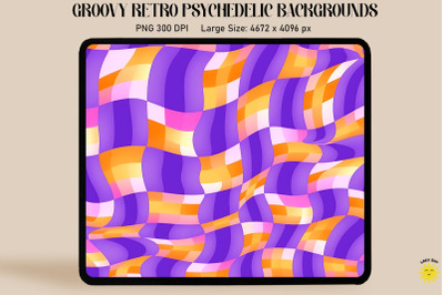 Groovy Retro psychedelic Backgrounds