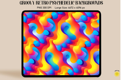 Groovy Retro psychedelic Backgrounds