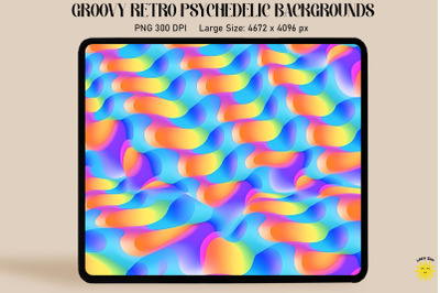 Groovy Retro psychedelic Backgrounds