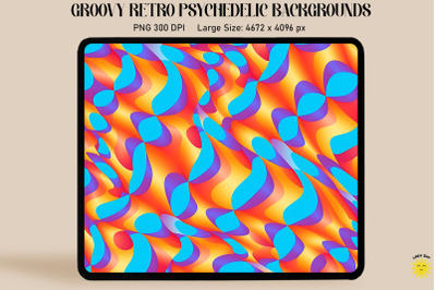 Groovy Retro psychedelic Backgrounds