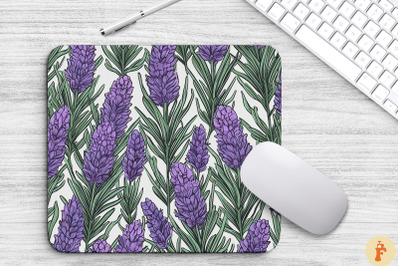 Hand Drawn Lavender Flowers Mouse Pad