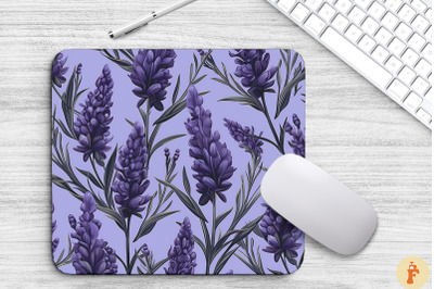 Hand Drawn Lavender Flowers Mouse Pad