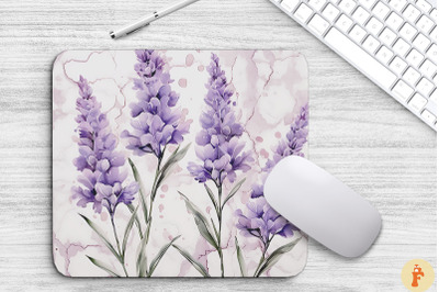 Romantic Lavender Flowers Art Mouse Pad