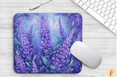 Purple Lavender Flowers Art Mouse Pad