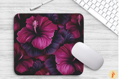 Tropical Magenta Hibiscus Mouse Pad