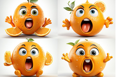 3D Orange Cartoon Character