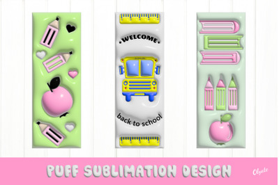 Back to School Bookmarks. 3D Inflated Design