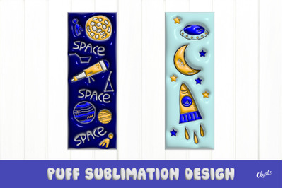 Space Bookmarks. 3D Inflated Design