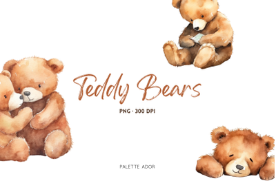 Watercolor Teddy Bears