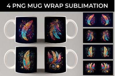 Cosmic Feather Tribe - Mug Wrap Sublimation Bundle
