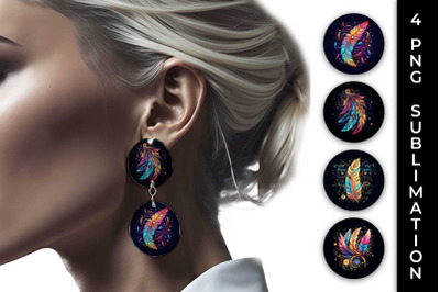 Cosmic Feather Tribe - Earrings Sublimation Bundle