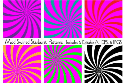 Mod Swirled Starburst Patterns