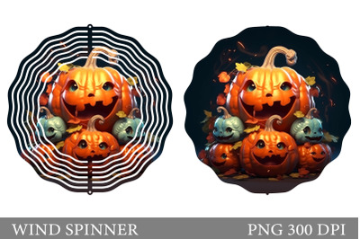 Scary Pumpkins Spinner Design. Halloween Spinner Sublimation