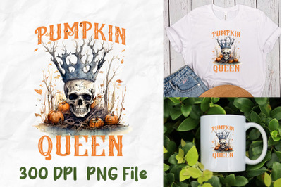 Pumpkin Queen Halloween Skull Crown