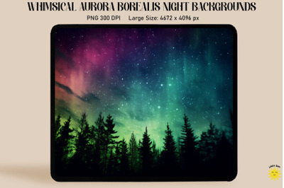 Aurora Borealis Sky With Stars