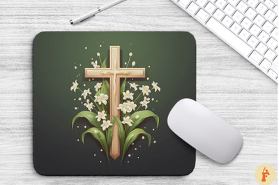 Wooden Cross With Lily Of The Valley