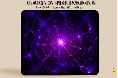 Glowing Dark Purple Spiderwebs