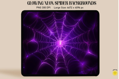 Glowing Dark Purple Spiderwebs