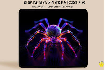 Colorful Neon Spider Wireframe