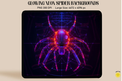 Colorful Neon Spider Wireframe