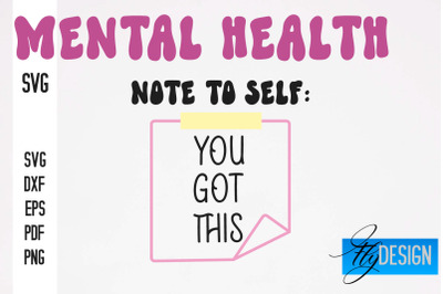 Mental health SVG Design | Funny Quotes SVG Design