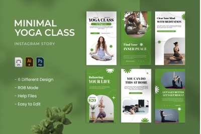 Minimal Yoga Class - Instagram Story