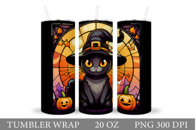 Cute Halloween Cat Tumbler Wrap. Halloween Tumbler Design