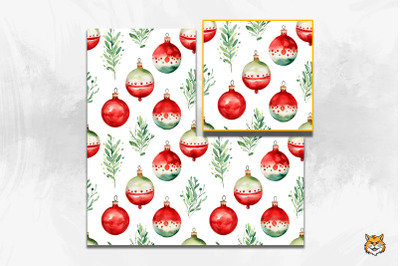 Christmas Bauble Seamless Pattern