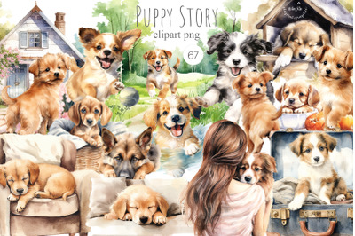 Puppy Story Clipart Bundle