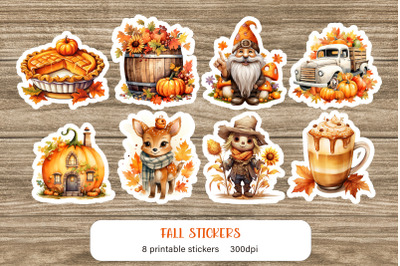Fall stickers sublimation Autumn sticker design